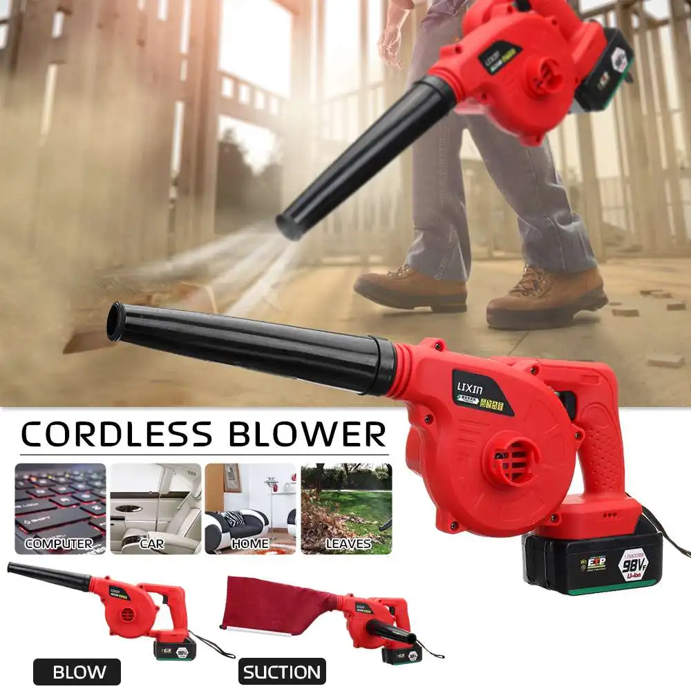 Preise Neue Handheld Cordless Blatt Gebläse Staub Kehrmaschine Staubsauger 12800mAh Li Ion Batterie Cordless Gebläse 220V