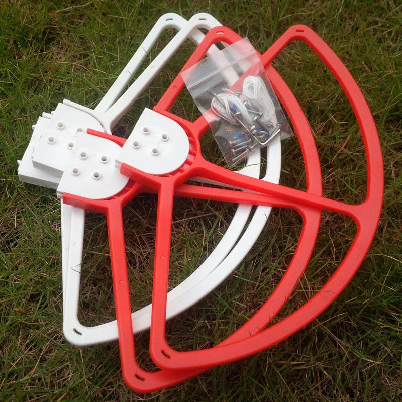 

4x Snap On/off Prop Propeller Guards Quick Release For DJI Phantom 1 2 3 WH&RED