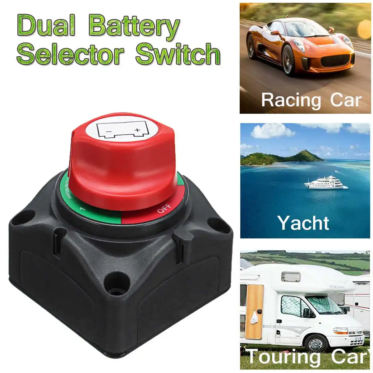 

12V/24V Marine Battery Switch Isolator 300A 4 Position Changeover Disconnect Cut Off Switch for Boat Yacht Racing Car