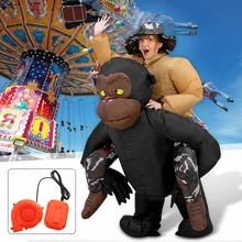 Creative Inflatable Orangutan Costumes Cosplay Party Prop Toy Funny Adult Style Orangutans Ride Outfit Suit Clothing With Cap huge black plush orangutans toy big fat creative orangutans doll about 80cm