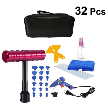 

32 in 1 Car Paintless Dent Repair Tools Kit Dent Lifter Tool Set with EU Plug