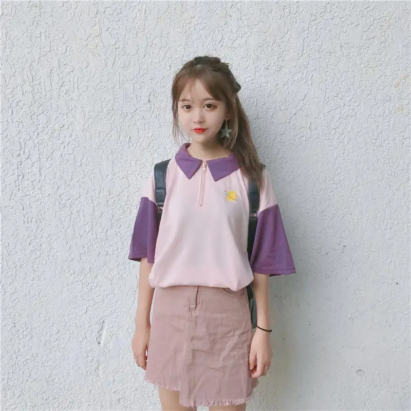 2019 Новая женская футболка Harajuku Kawaii Мультфильм Топы Футболка модная летняя |