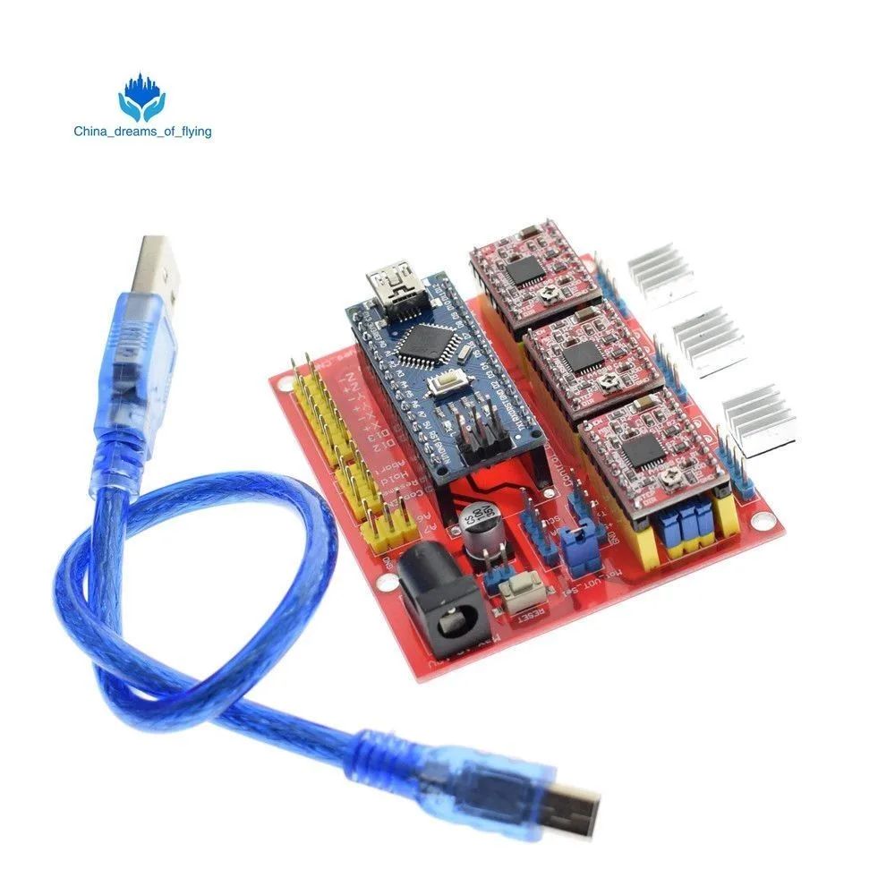 ShengYang 3DV4 CNC Shield V4 + Nano 3 0 шт. A4988 Reprap шаговый набор драйверов для Arduino|Интегральные