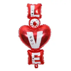 97*45 см нерегулярные Лигатура любовь фольга гелиевые шары для свадьбы День Святого Валентина День рождения украшения сердце с буквенным