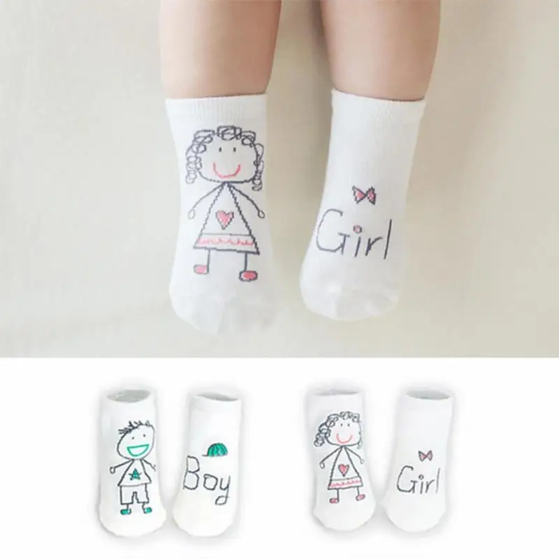 

1-3 Y Baby Cute Socks 100% Cotton Boys Girls Cartoon Print Socks Kids Cotton Soft Short Floor Socks Children Accessories New