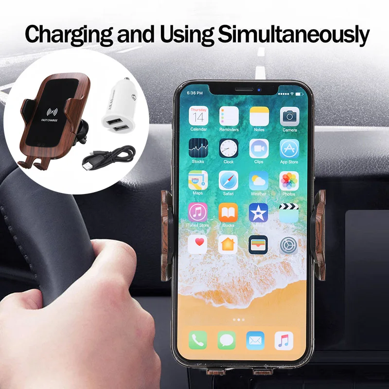 10W Qi Car Wireless Charger For iPhone 8/X, For Samsung S7/S8 Intelligent Infrared Fast Wireless Car Charger Mount Holder New