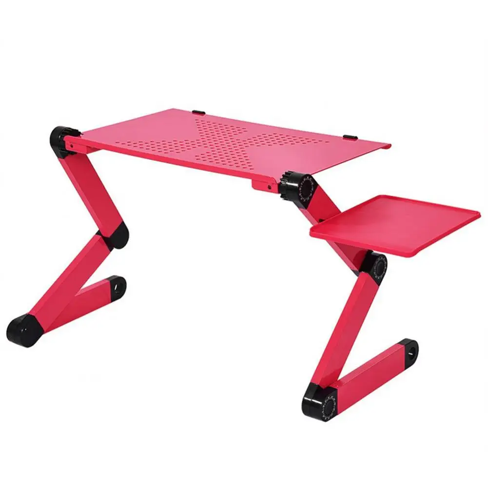 

Multi-Functional Portable Foldable mobile laptop table stand Aluminum Alloy Laptop Desk Bed Table With Heat Emission Hole