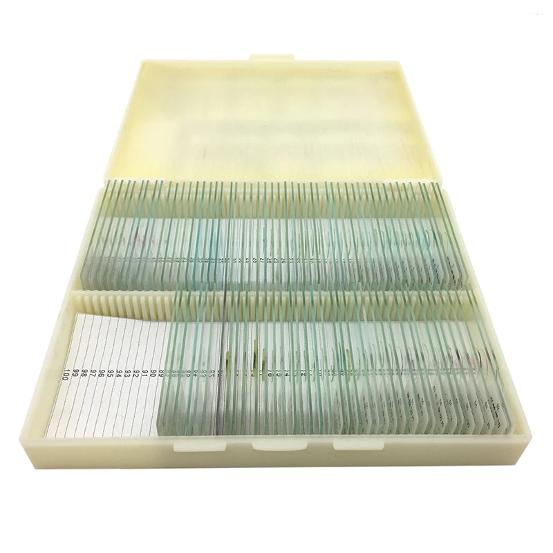 91 Pieces Mixed Microscope Prepared Slides Biological Teaching Studying Middle School Student Children Birthday Gift