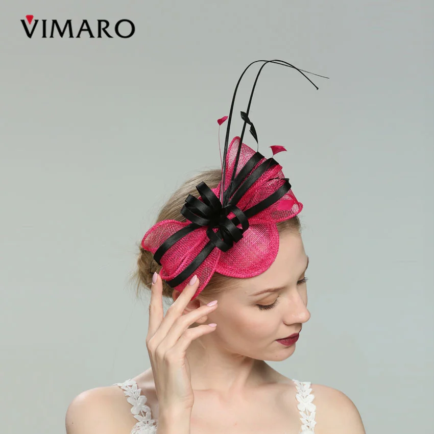 VIMARO Rose Red Hair Fascinators Hats For Women Elegant Fascinators For