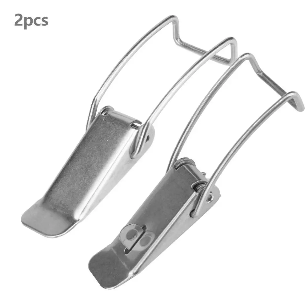 

2pcs Stainless Steel Hardware Cabinet Case Extended Latch Catch Toggle Hasp 2019 fashion hot