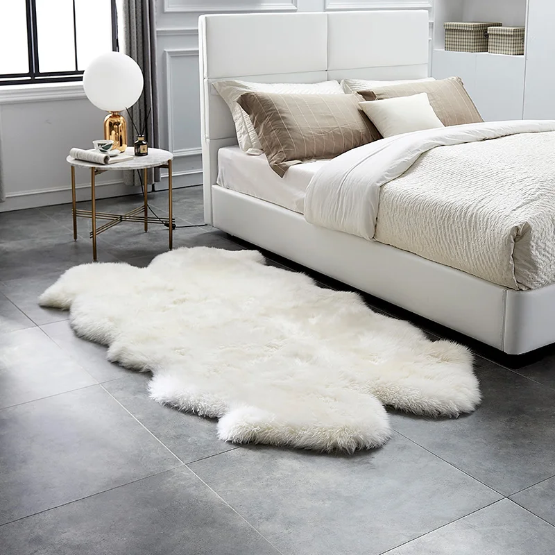 AOZUN Подлинная 4 P коврик из овчины для домашнего декора на овечьем меху покрывало эко меховое одеяло Зеленая краска меха бросить челнока