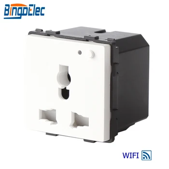 

Bingoelec UK Standard Universal Socket Part 13A WIFI Smart Automation Wall Socket Wireless Control By Tuya APP Google Home