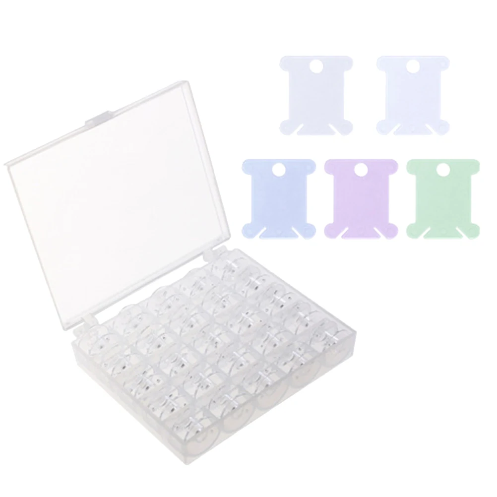 

1 Set Winding Plate Board Floss Storage Coiling Spool Thread Bobbin Holder Plastic Hand Sewing Embroidery Craft Kit