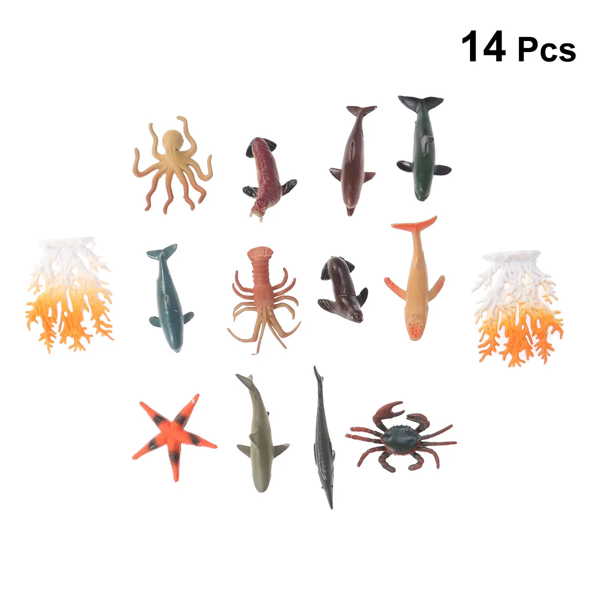 12 шт. морские игрушки для животных набор творческий пластик сходство море животные Развивающие игрушки для детей малышей ПВХ Цифры цвет