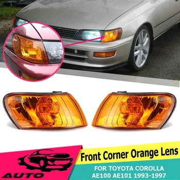 

For Toyota Corolla AE100 AE101 E100 1993 1994 1995 1996 1997 1 Pair Front Signal Coner Light No Bulb Amber Lens Glass Lamp