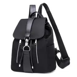 TFTP-Мода Водонепроницаемый Оксфорд из искусственной кожи рюкзак для девочек школьная сумка Для женщин рюкзаки (черный)
