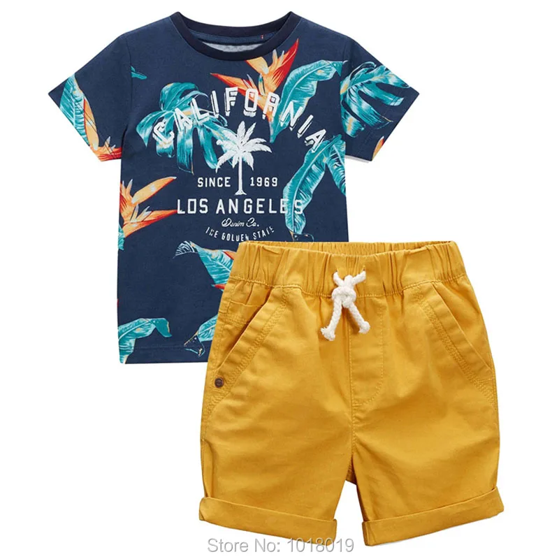 Toddler Boys Tropical Beach Outfit 100 Cotton 2piece Set Aloha Addison