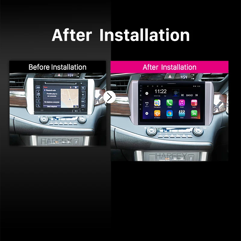 Cheap Harfey Quad Core Car Radio GPS Navigation Android 8.1/7.1 Car Audio Player For 2015 Toyota Innova(RHD) With WIFI Bluetooth 3G 5