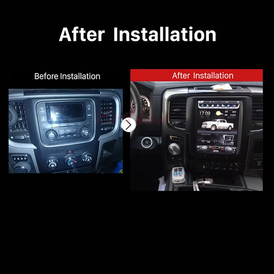 KiriNavi 10," Android 8,1 Автомагнитола для Dodge Ram автомобильный Dvd мультимедийный плеер Android авто gps навигация- Bluetooth