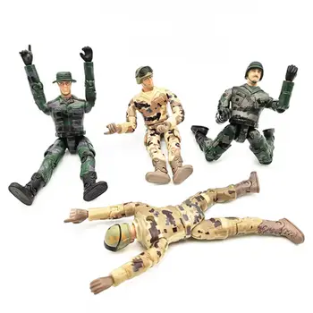 

4PCS Simulate Action Figure Soldier Doll RC Toys 10CM/3.94Inch Adjustable Dolls Flexible Limbs