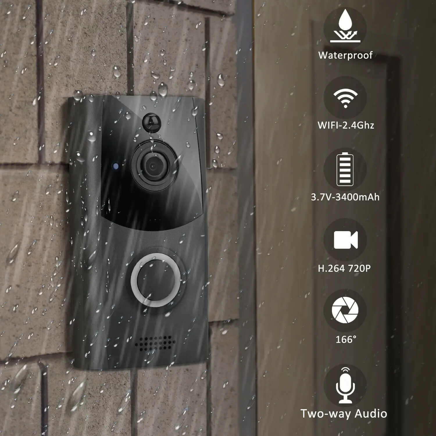 

Intelligent Remote Control WIFI Video Intercom Safety System Home Security Protection Two Way Audio Door Bell