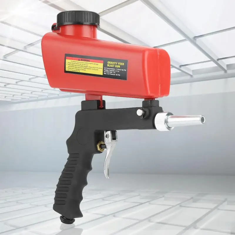 Portable Sandblaster Gun with Hopper for Remove Rust Paint Scale