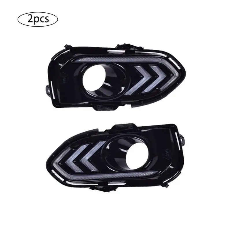 

Brand 2 Pcs Car Styling Daytime Running Light LED With Turning Signal Front Fog Lamp Decorative Accessories Case For Honda 2019