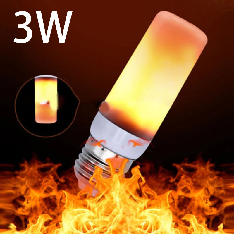 

Dynamic Flame Effect LED Corn Light Bulb Lamp E27 Simulation Flicker Replace Gas Burning Lantern Flashlight Decoration Lamps