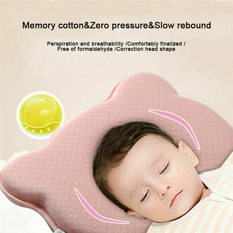 Новая мягкая детская кроватка Подушка предотвращает плоскую голову Ортопедическая подушка спальный вспомогательная Подушка Детские подушки определенной формы от 0 до 12 м
