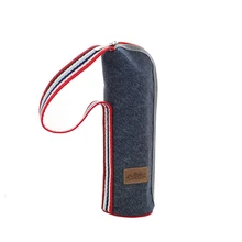 Портативная бутылочка для кормления, защитная крышка для бутылочки, вакуумная колба, защитная сумка для бутылки воды с ручкой