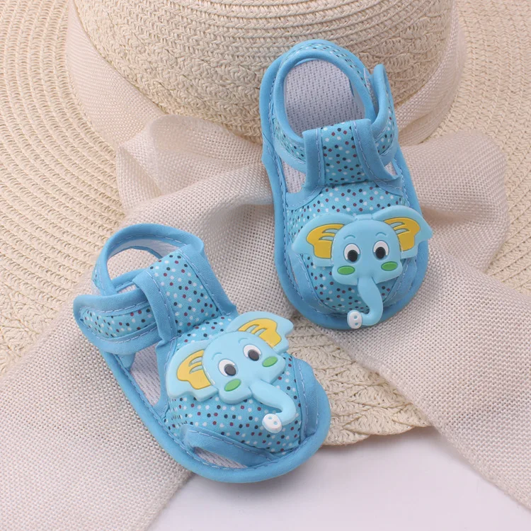 0-1 Year Old New Cartoon Elephant Baby Shoe Cloth Soft Bottom Toddler Shoes Baby Children's Shoes