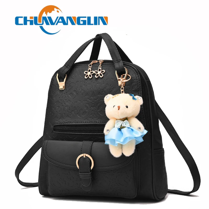 

Chuwanglin Spring travel bags fashion leather backpacks casual printing school bags preppy style woman backpacks A021014