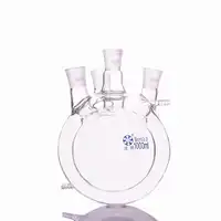 Double-deck spherical four icro oblique necks round bottom flask,Capacity 1000ml,Joint 24/29,Mezzanine jacketed reactor bottle