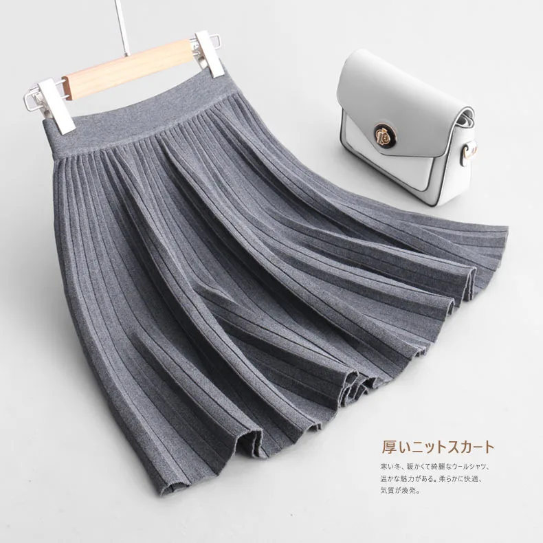 Shuchan Women Fashion Sexy Lady Schoolgirl Cosplay Sleepwear Sweat Knitted Mini Pleated Skirt Short Skirt 2018 Autumn Winter