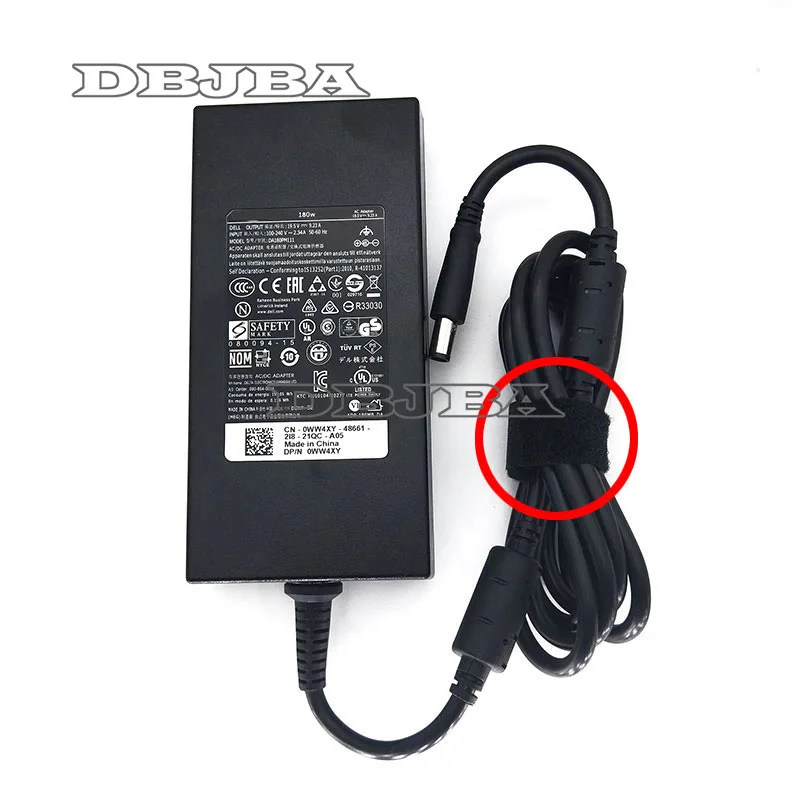 19,5 V 9.23A 180 W зарядное устройство с адаптером переменного тока для Dell Inspiron 15 7577 Alienware 13 R3 P81G001 15 R2 R3 точность 7520 DA180PM111 ноутбук