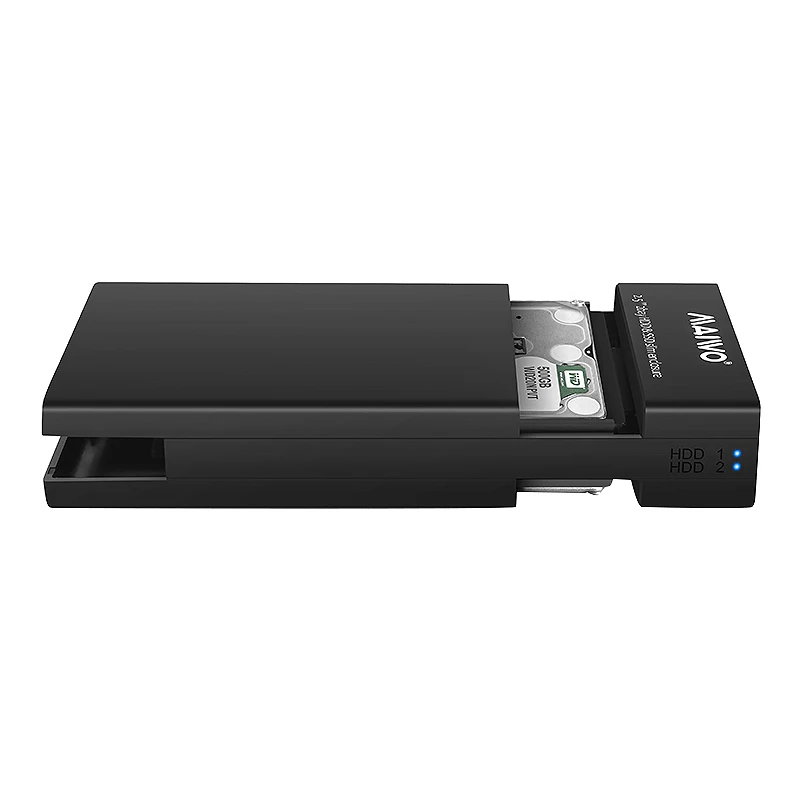  MAIWO K25682 2 unidades de disco duro con carcasa Sata/Hdd/Usb de 25 pulgadas alimentada por Usb o 