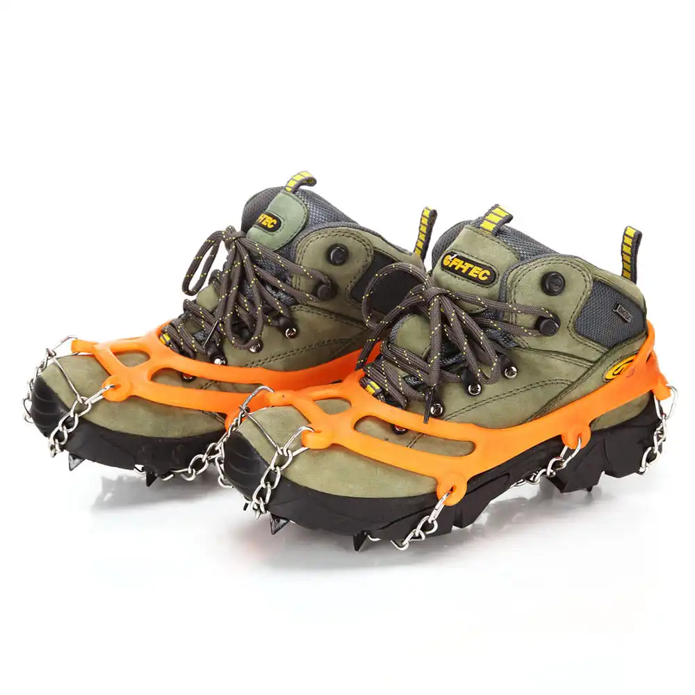 ANTI SLIP 18-TEETH POINT ICE SNOW SHOES SPIKE GRIP BOOTS CHAIN CRAMPONS GRIPPERS