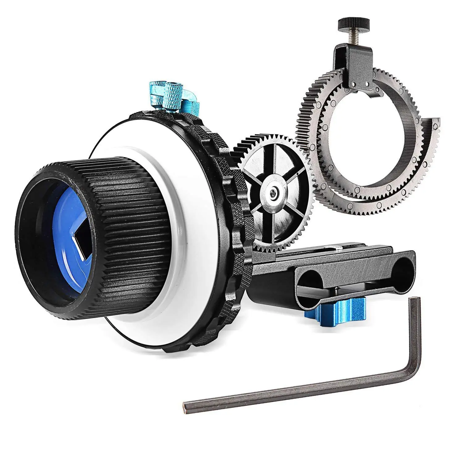 

A-B Stop Follow Focus C2 with Gear Ring Belt for DSLR Cameras Such as Nikon,Canon,Sony DV/Camcorder/Film/Video Cameras,Fits 15