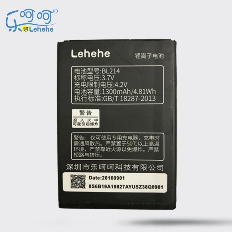 Оригинальный LEHEHE аккумулятор BL214 для Lenovo A316 A269 I A208T A218T BL 214 BL-214 1300mAh Замена Bateria