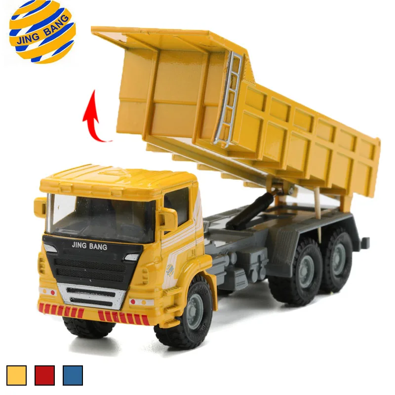 

JINGBANG 1:60 Alloy Loading Unloading Truck Model Toy Dump Truck Construction Vehicle Models Collectible Creative Toys For Kids