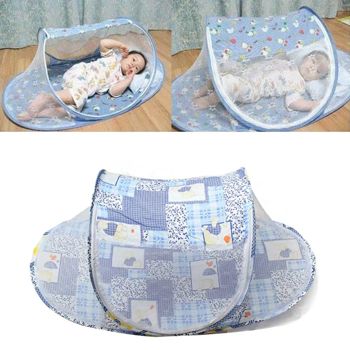 

Portable Baby Kids Summer Mosquito Foldable Tent Home Travel Multifunction Net Bed Crib Shade Polyester Mesh Infant Tent Bed Net