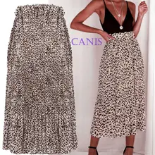 Весенние женские модные юбки, длинные леопардовые юбки с высокой талией, женская сексуальная модная Клубная одежда для коктейлей