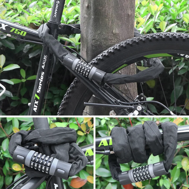 

Bicycle Lock Anti-theft Lock Shear Resistance A Mountain Country Vehicle Chain Lock Motorcycle Lock