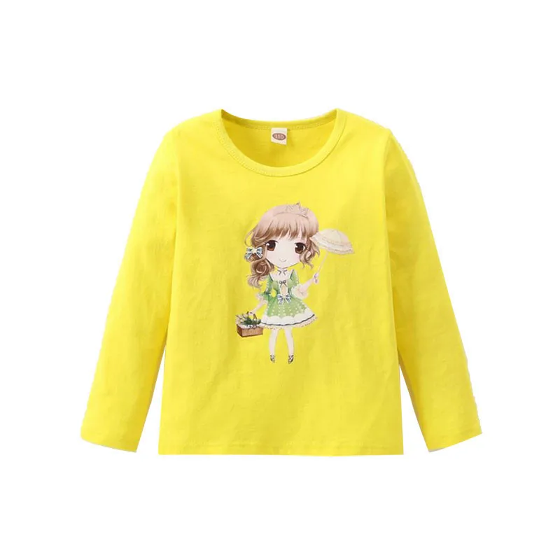 Spring Autumn New Children's Clothing Lolita Style Long-Sleeve Baby Girl Solid Color Cartoon Animal Girl Basic T-Shirt Spring Autumn New Children's Clothing Lolita Style Long-Sleeve Baby Girl Solid Color Cartoon Animal Girl Basic T-Shirt
