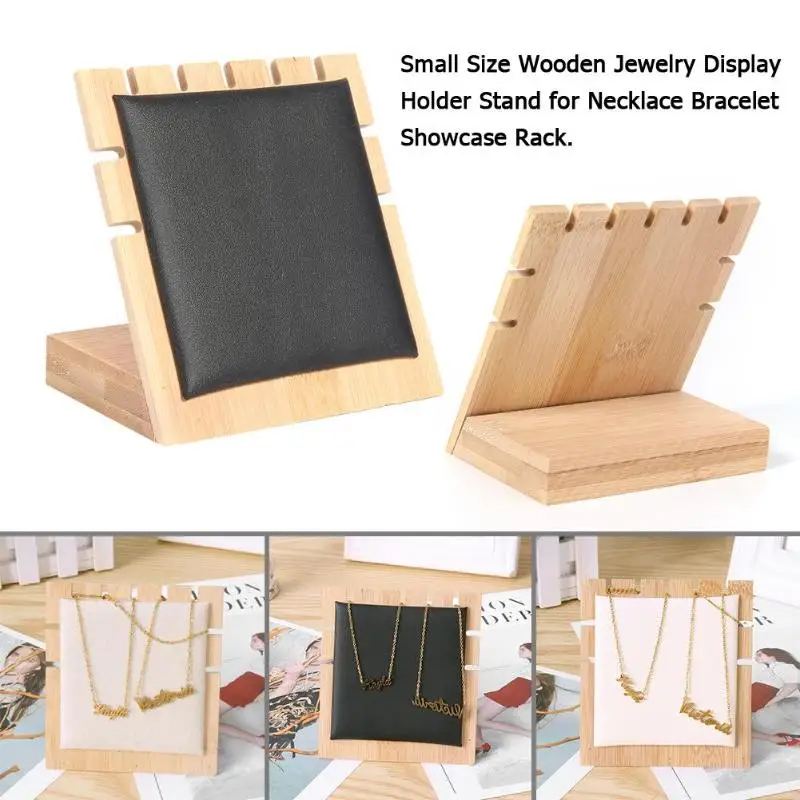 Small Size Wooden Jewelry Organizer Stand Black Plastic Earring Holder Pesentoir Fashion Earrings Display Rack Display Stand