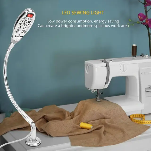 1W Sewing Machine Light LED Lamp For Sewing Machine Adjustable Base Table Lamp 110V