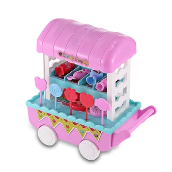 

Kids Household Playset Music Light Simulation Toys Candy Cart Kitchen Pretend Play Toys Simulation Model Happy Pretend Play Toy