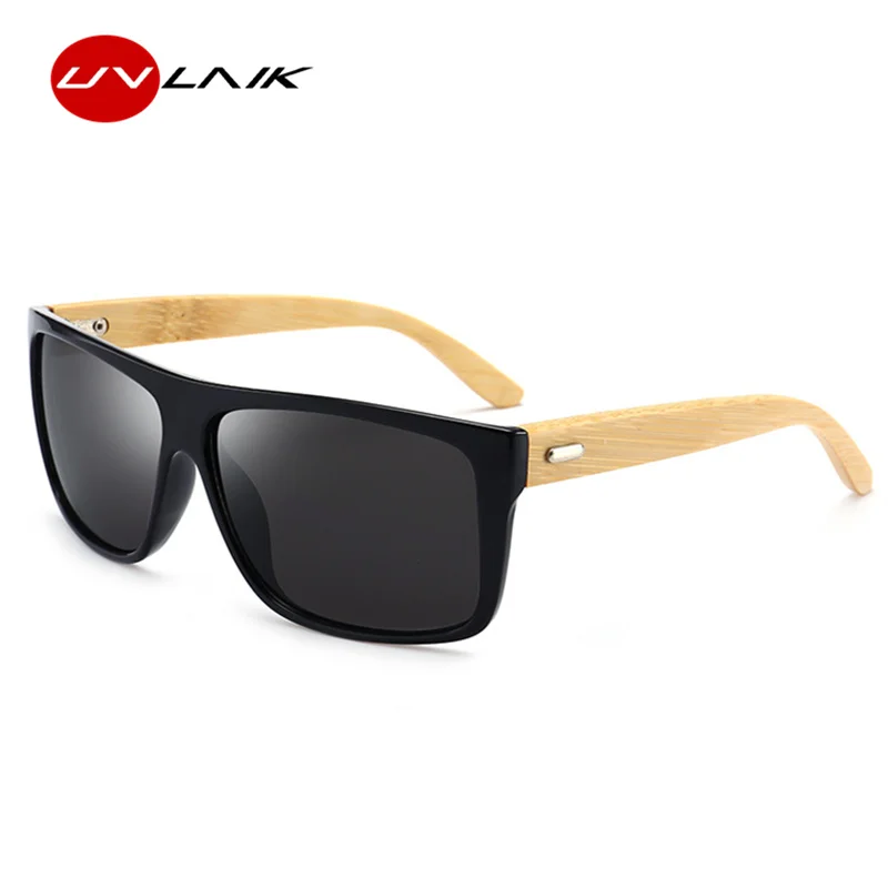 UVLAIK деревянные солнцезащитные очки мужские винтажные деревянные ноги солнцезащитные очки для мужчин водительские бамбуковые очки для вождения UV400