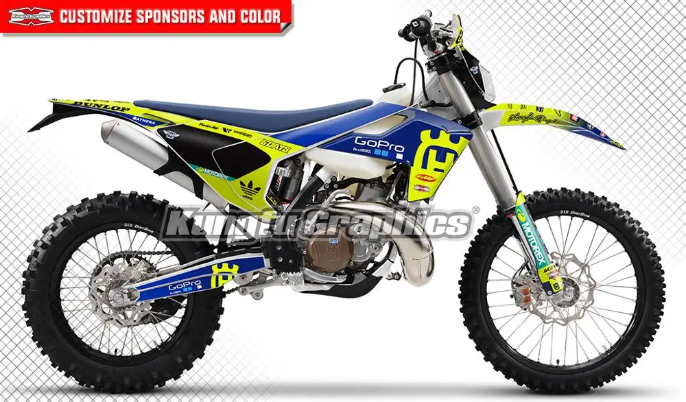 KUNGFU графика пользовательские наклейки Dirt Bike Набор для Husqvarna TE FE TC FC TX FX 125 250 300 350 450