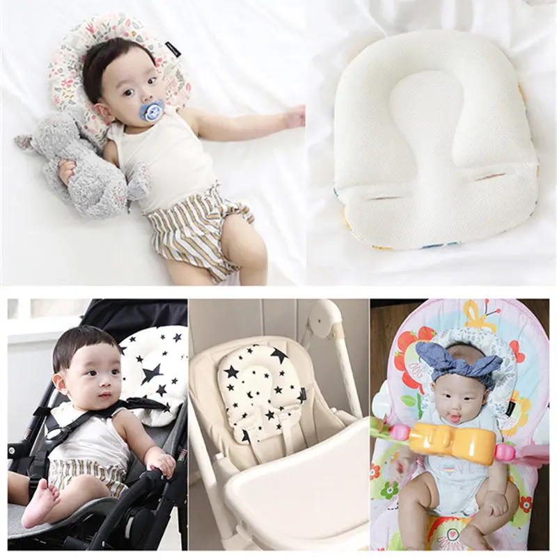 Newborn Baby Travel Pillow-Baby Neck Support Pillow for Toddler Car Seat to Protect Babys Head Orange Fox,100/% Cotton-Gray